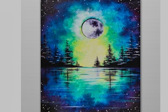 Paint Nite: Moonrise Over The Pines